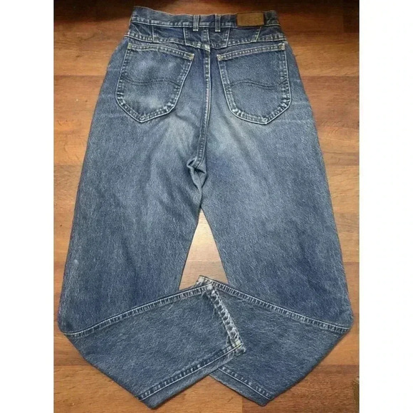 VTG Lee Women's Jeans Size 9 Med Denim Tapered High-Waist Mom Made in USA 9x30 - Picture 1 of 4
